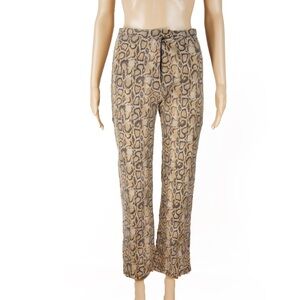Vintage 80s High Waist Rise Snake Skin Animal Print Pants